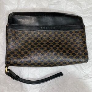 Celine vintage clutch toiletry bag